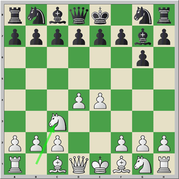 1.d4 g6 2.e4 Ag7 3.Cc3
