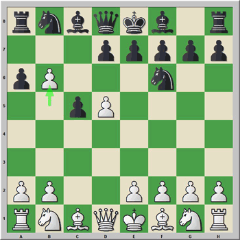 Posici�n b�sica de la respuesta al Gambito Volga