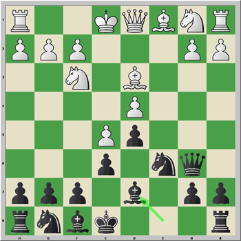 Francesa - Avance 4.c3 Cc6 5.Cf3 Db6 6.Ad3 cxd4 7.cxd4 Ad7